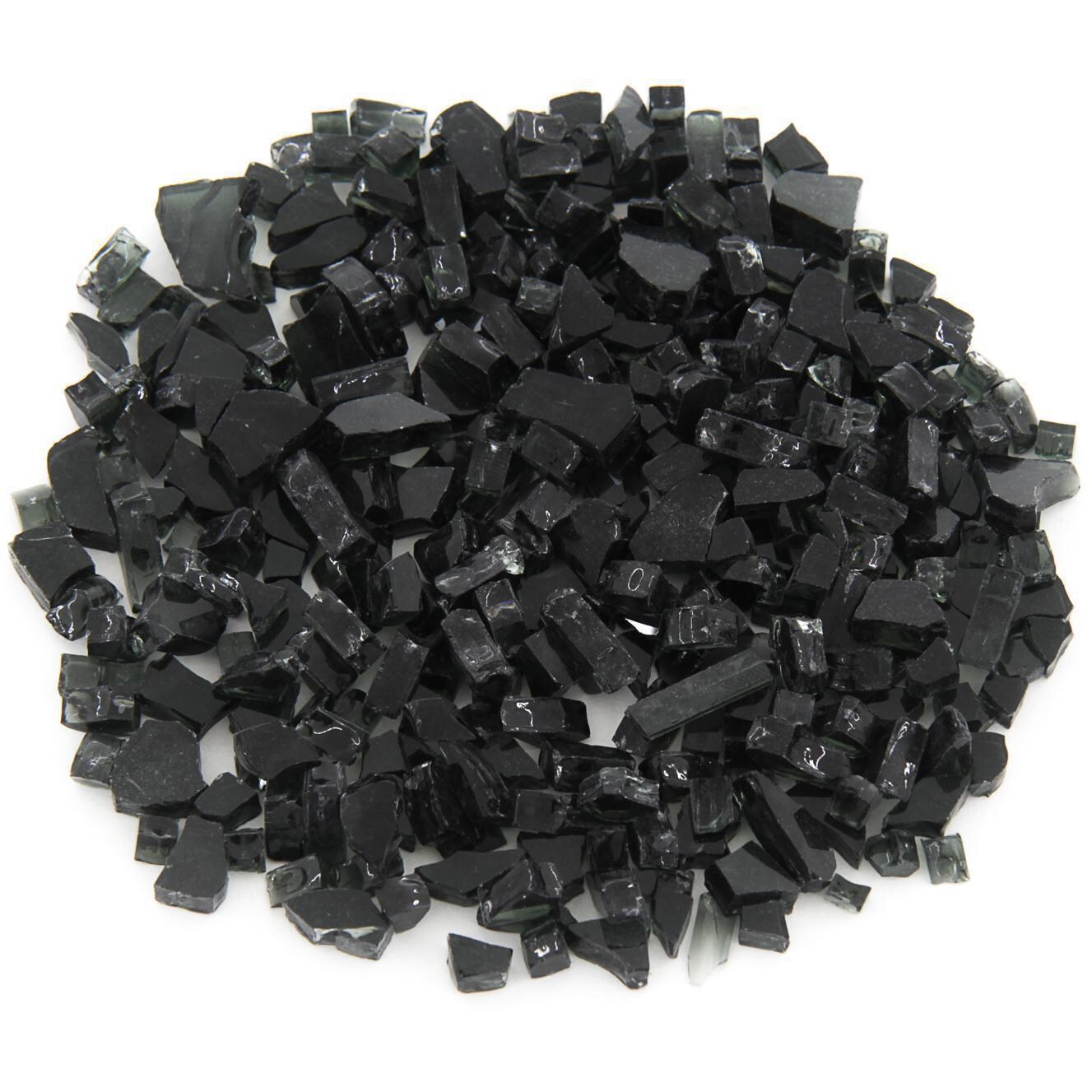 BBQGuys Signature Series 1/4-Inch Onyx Black Non-Reflective Fire Glass - 10 Pounds - Top View thumbnail