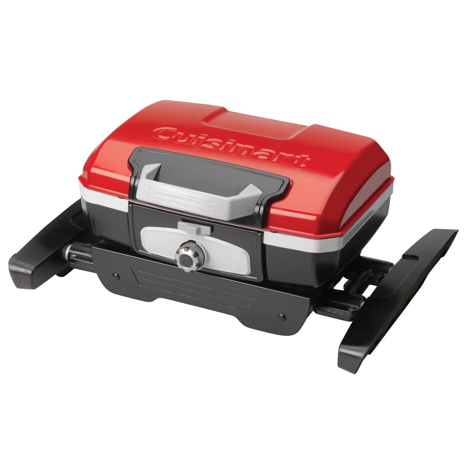 Cuisinart Petit Gourmet Gas Grill With VersaStand - Red - Folded thumbnail