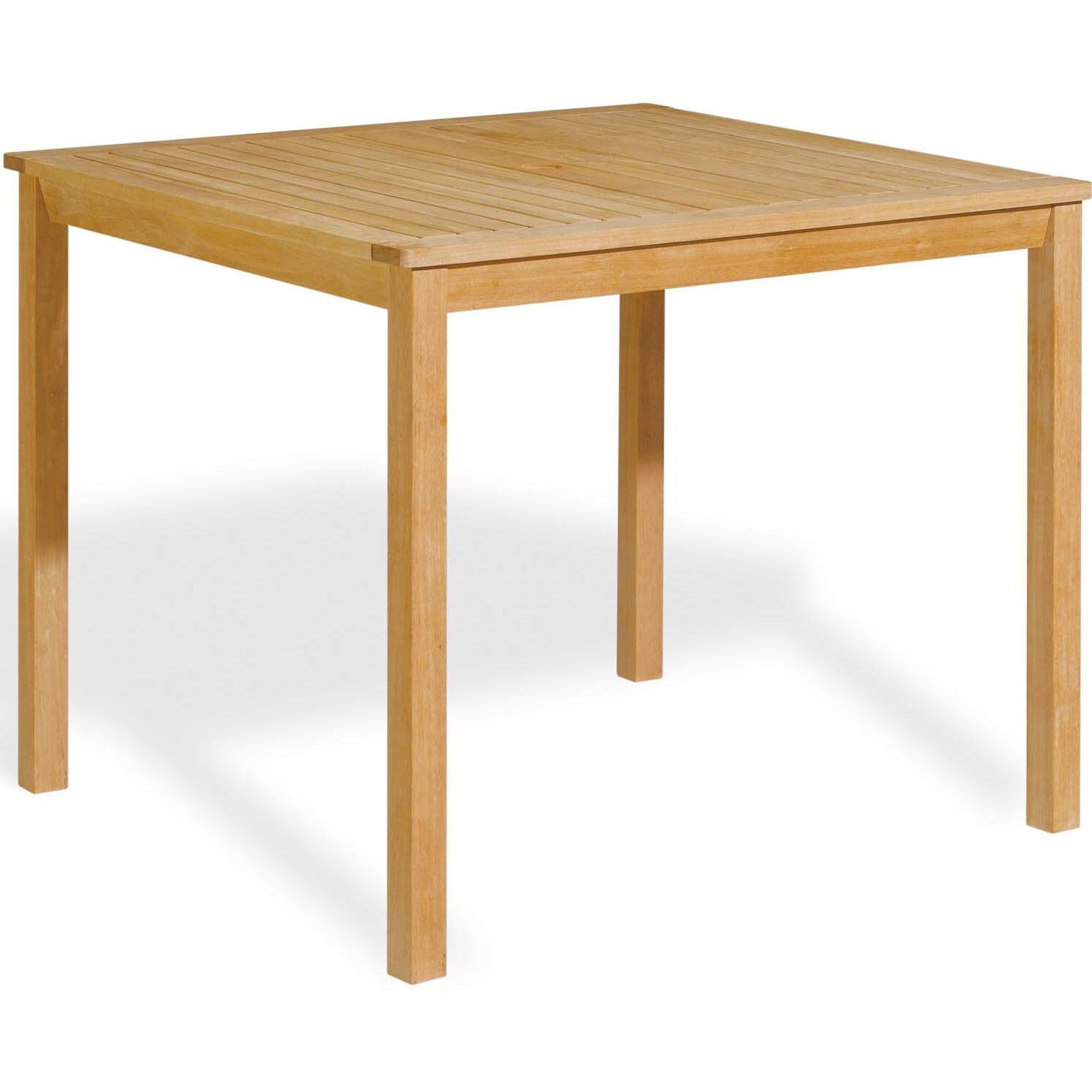 Hampton 44 3/4 X 40 1/4 Inch Natural Shorea Counter Height Patio Bar Table By Oxford Garden