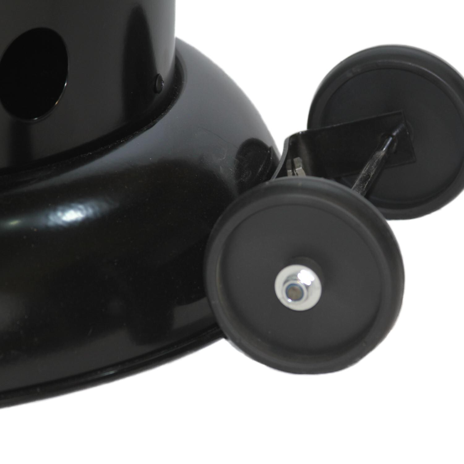 RADtec EF-Clear 80-Inch Ellipse Flame Patio Heater - Black with Clear Glass - Wheels thumbnail