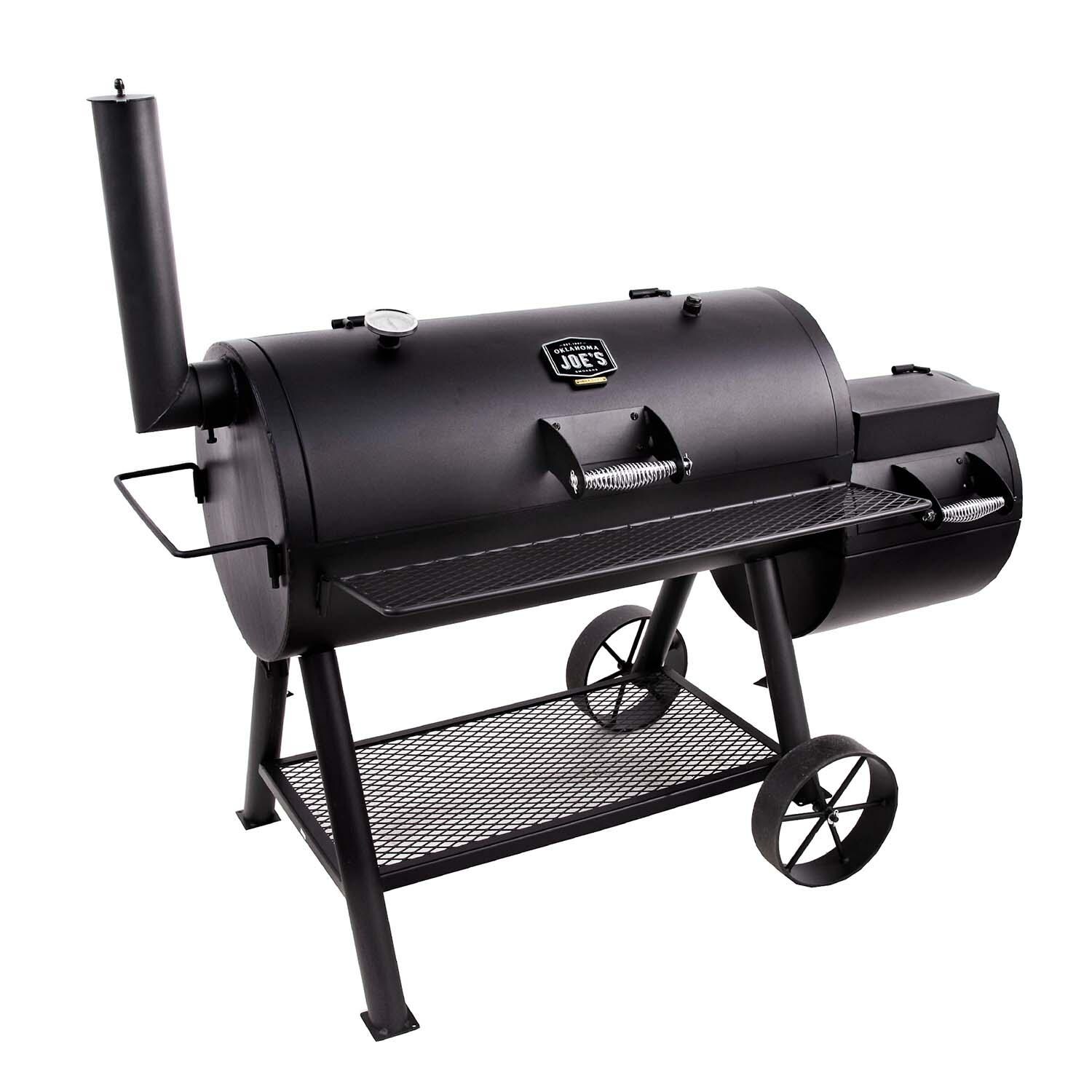 Oklahoma Joe's 13201747-50 Longhorn Offset Smoker - Left Angled - White Background thumbnail