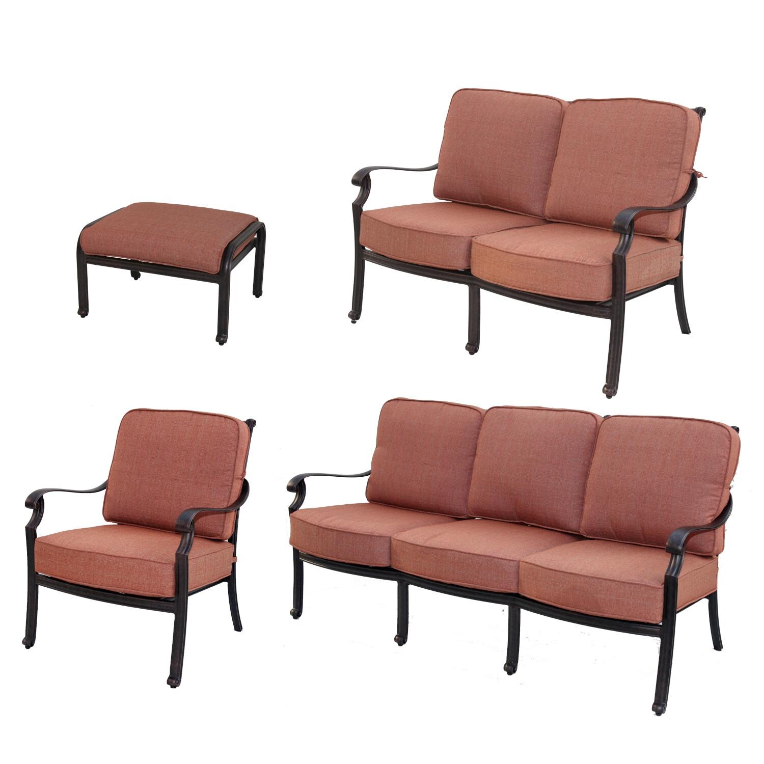 Darlee B/RC108-808 St. Cruz Replacement Deep Seating Cushion Set - Furniture Frames Not Included thumbnail