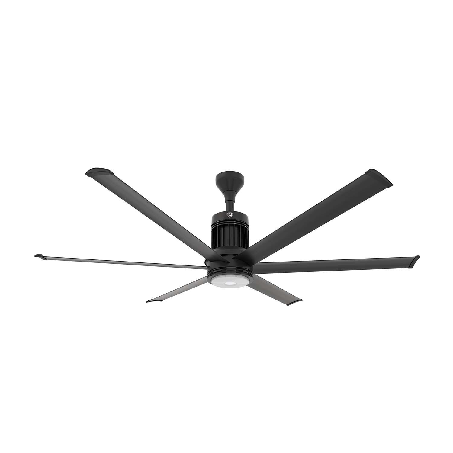 72-Inch i6 Ceiling Fan Universal Mount W/6-Inch Ext Tube Black by Big Ass Fans - With Light thumbnail