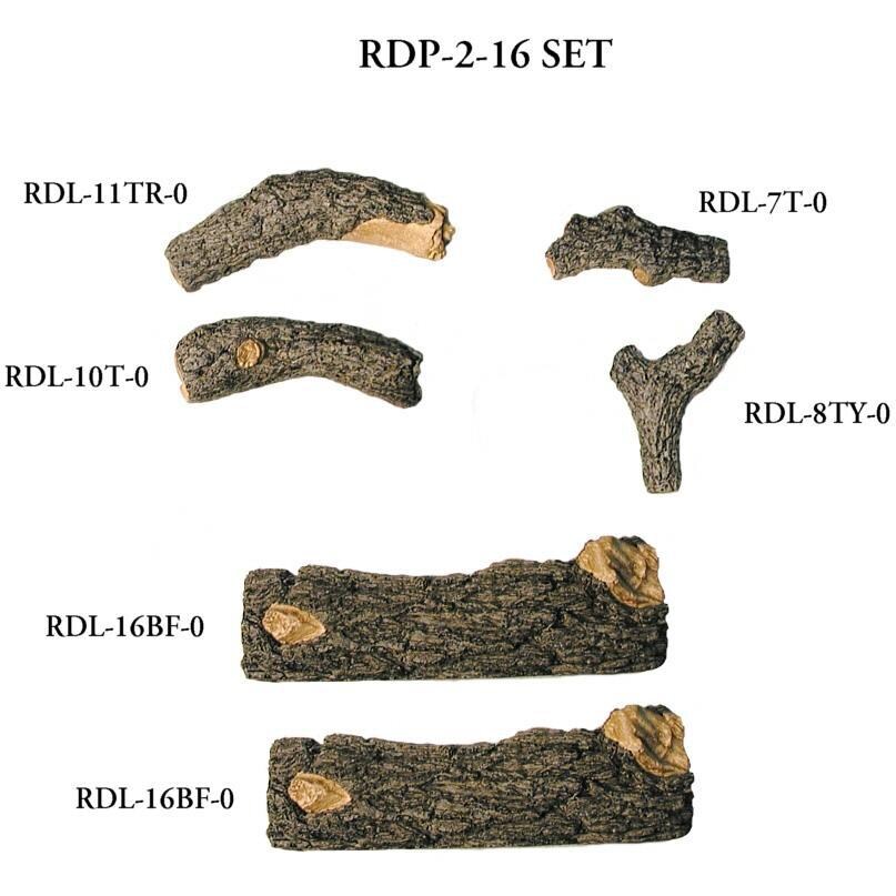 Peterson Real Fyre Golden Oak Designer Plus 16-Inch Log Breakdown thumbnail