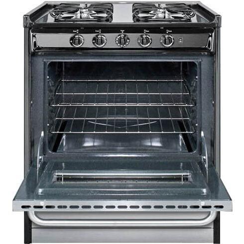 Summit Professional Series 30-Inch Freestanding Gas Range - Black - Open thumbnail