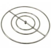 Hpc 30 Inch Round Stainless Steel Triple Ring Propane Gas Fire Pit