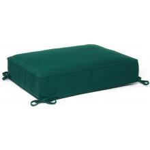 Sunbrella Canvas Forest Green Medium Outdoor Replacement Ottoman Cushion W/ Piping By BBQGuys