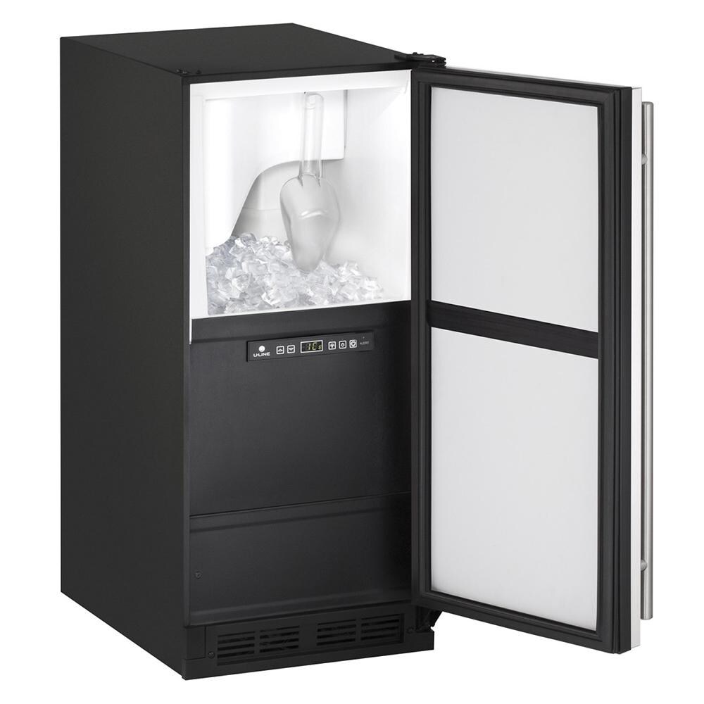 U-Line 15-Inch 60 Lb. Built-In Ice Maker With Gravity Drain - Open View thumbnail