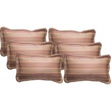 Paprika 6 Piece Throw Pillow Set By Darlee - 19 X 12