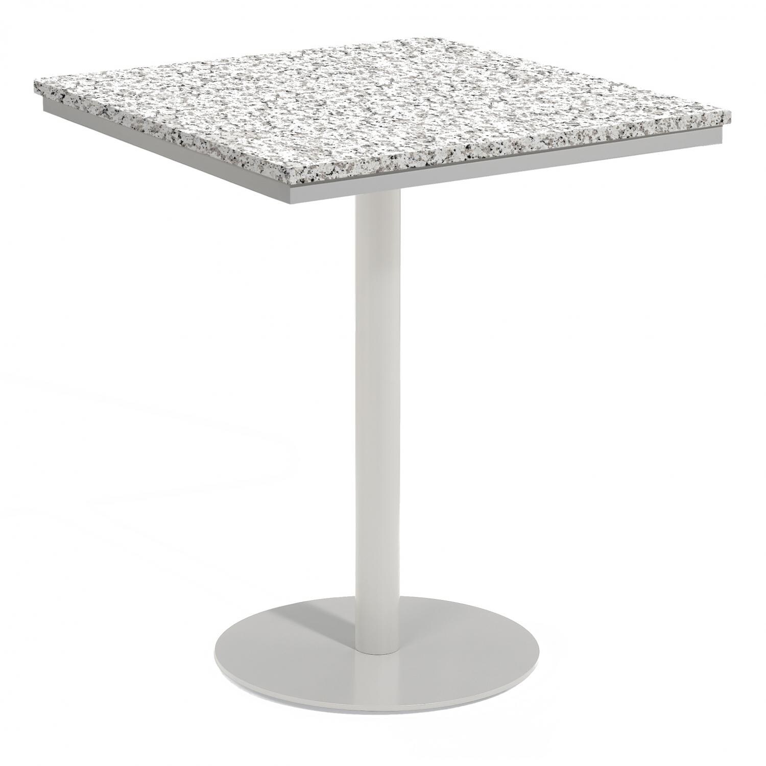 Travira 36 Inch Square Aluminum Patio Bar Table W/ Lite-Core Ash Top thumbnail