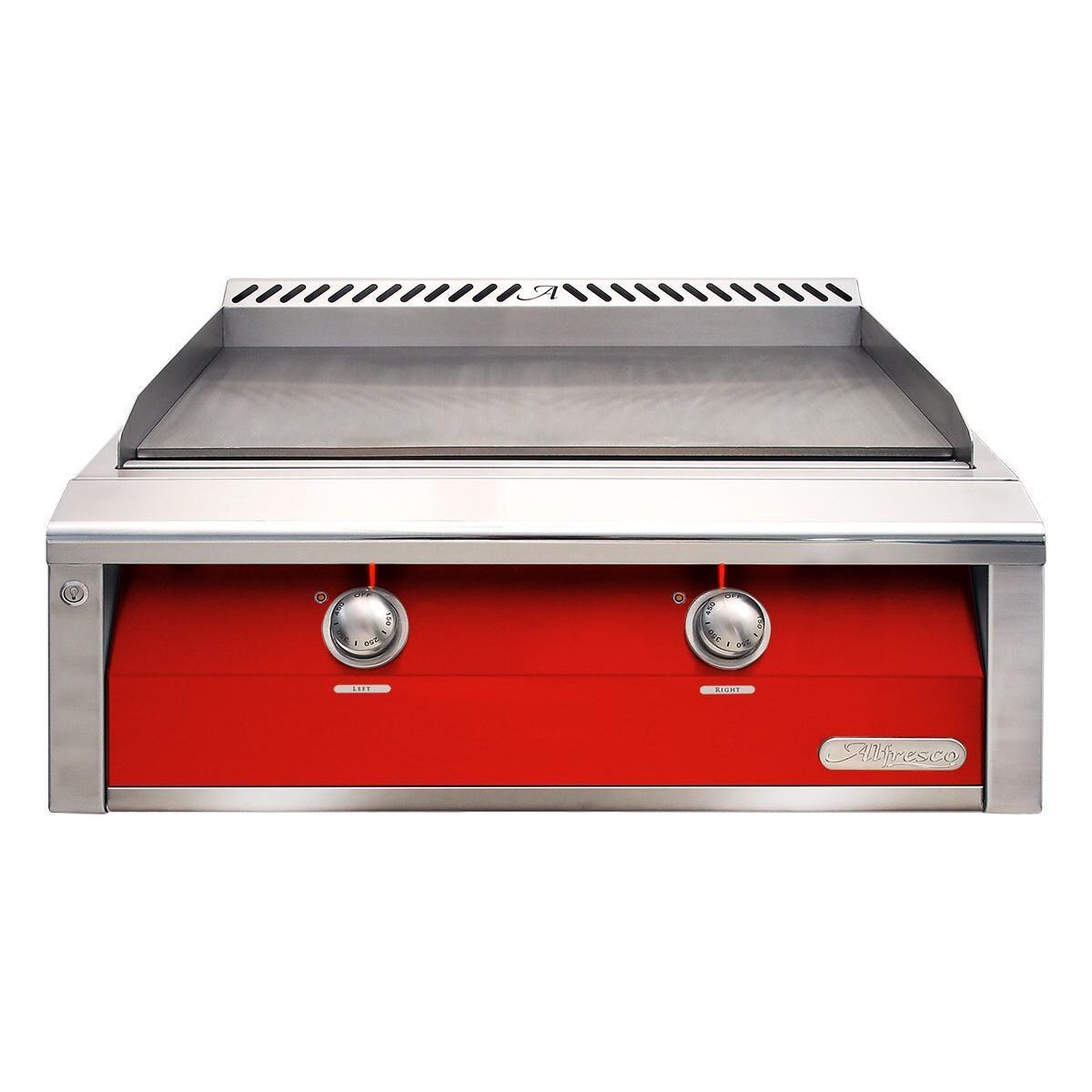 Alfresco Grills AXE-30GT-NG-S3002 Alfresco 30-Inch Built-In Natural Gas Griddle in Carmine Red - White Background thumbnail