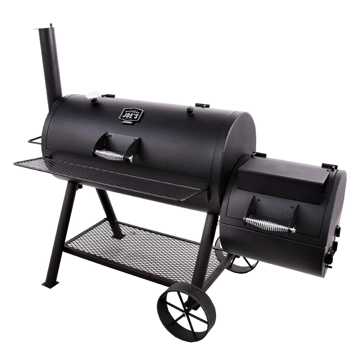 Oklahoma Joe's 13201747-50 Longhorn Offset Smoker - Right Angled - White Background thumbnail