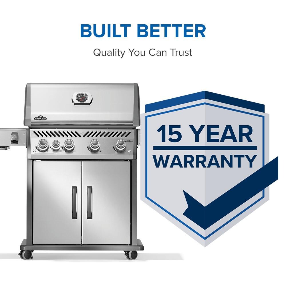 Napoleon RP525SIBPSS-2 Rogue PRO 525 Propane Gas Grill w/ Infrared Side Burner - Stainless Steel - Warranty - Detail thumbnail