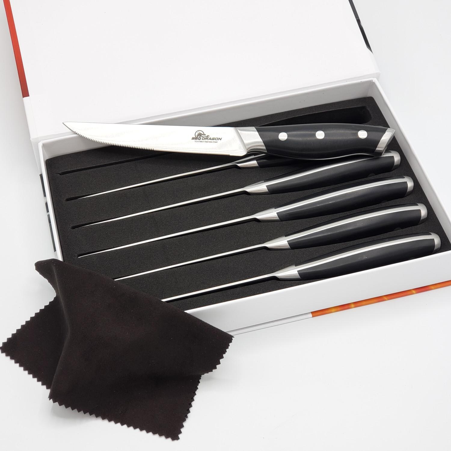 BBQ Dragon BBQD470 6-Piece Ultimate Steak Knife Set - In Storage Case thumbnail