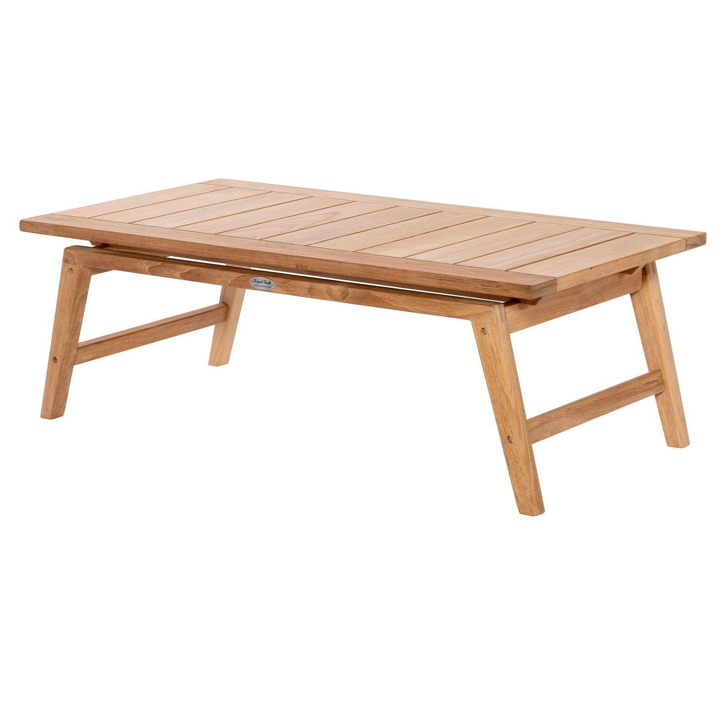 Admiral 7 Pc Conversation Set in Brown Sand by Royal Teak Collection - Coffee Table - Left Angle - White Background thumbnail