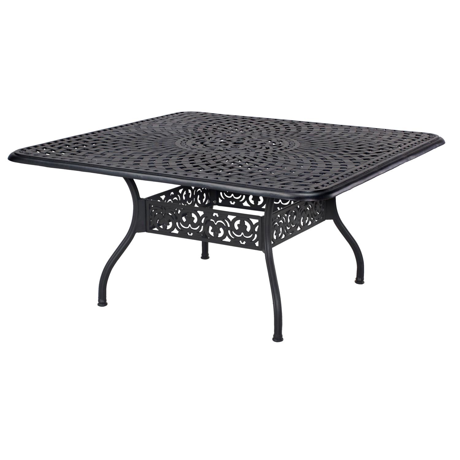 Darlee 501210-9PC-60W Victoria 9 Piece Resin Wicker Patio Dining Set W/ 60 Inch Square Table - Dining Table thumbnail