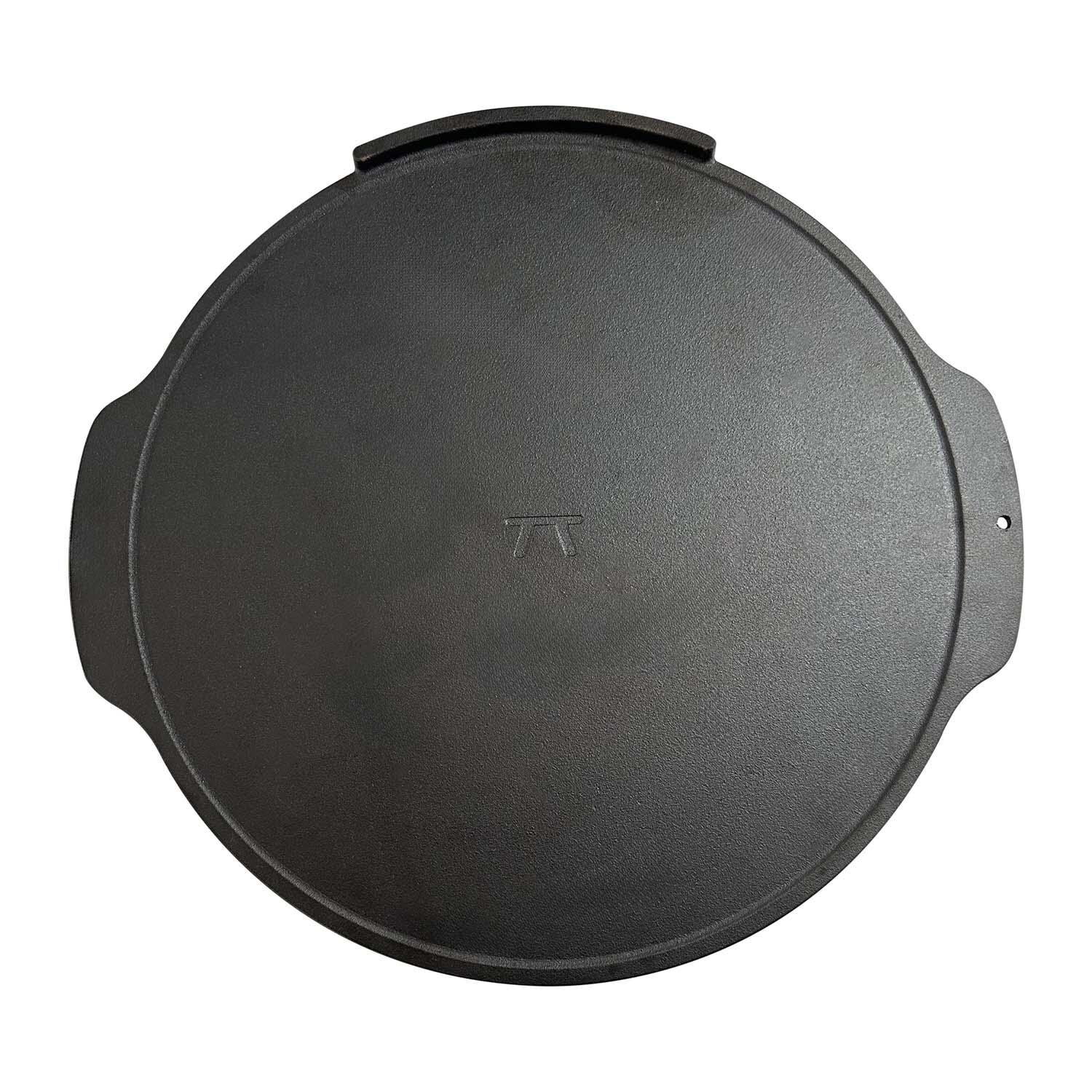 Outset 76597 Cast Iron Pizza Skillet Round - Top View - White Background thumbnail