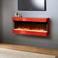 Evolution Fires EF3SERG Empire 3 Sided 44-Inch Wall Mount Electric Fireplace - Red Gloss
