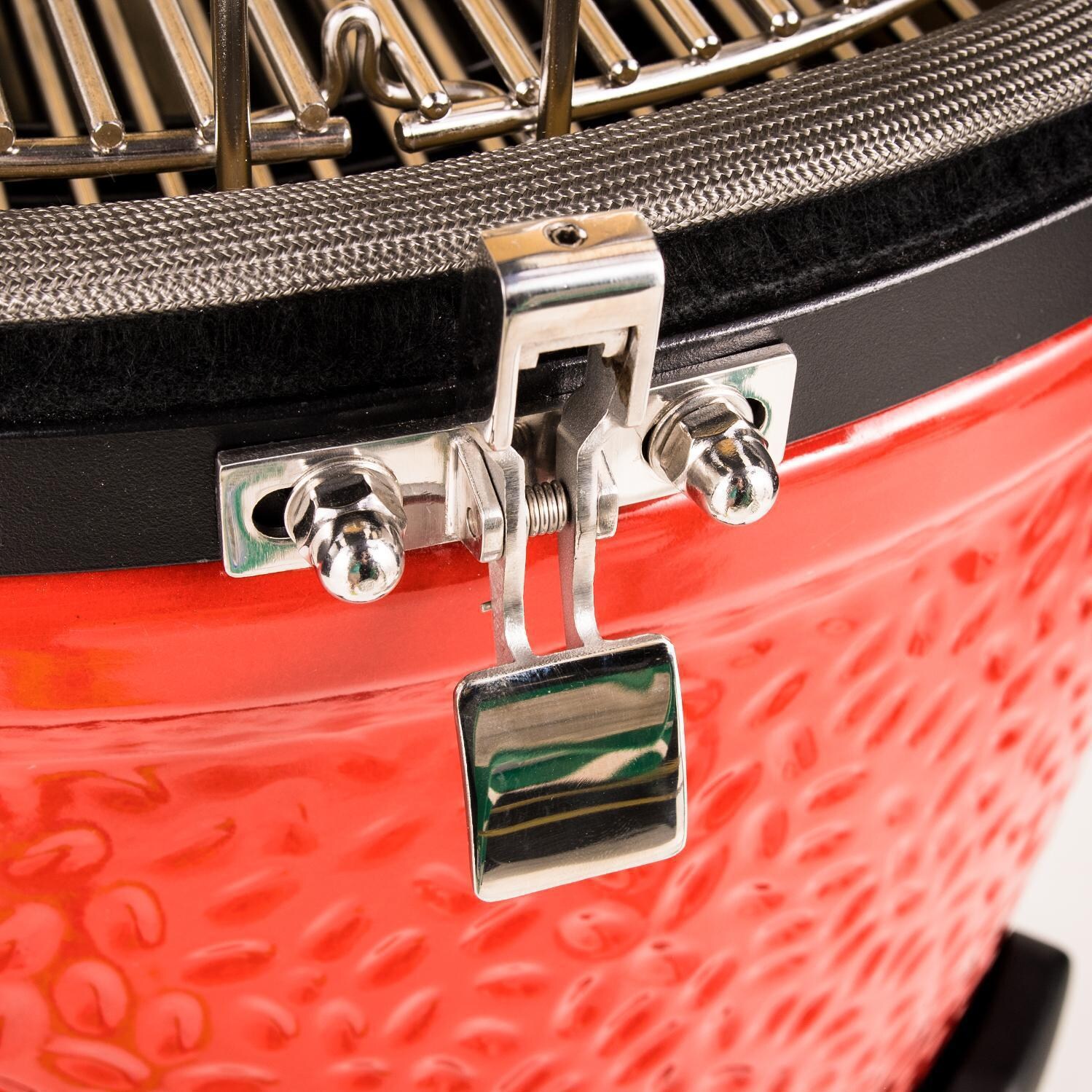 Kamado Joe CLASSIC3PKG Classic Joe III Bundle - KJ23NRHCI Classic III 18-Inch Ceramic Kamado Grill - Latch Open - Detail thumbnail