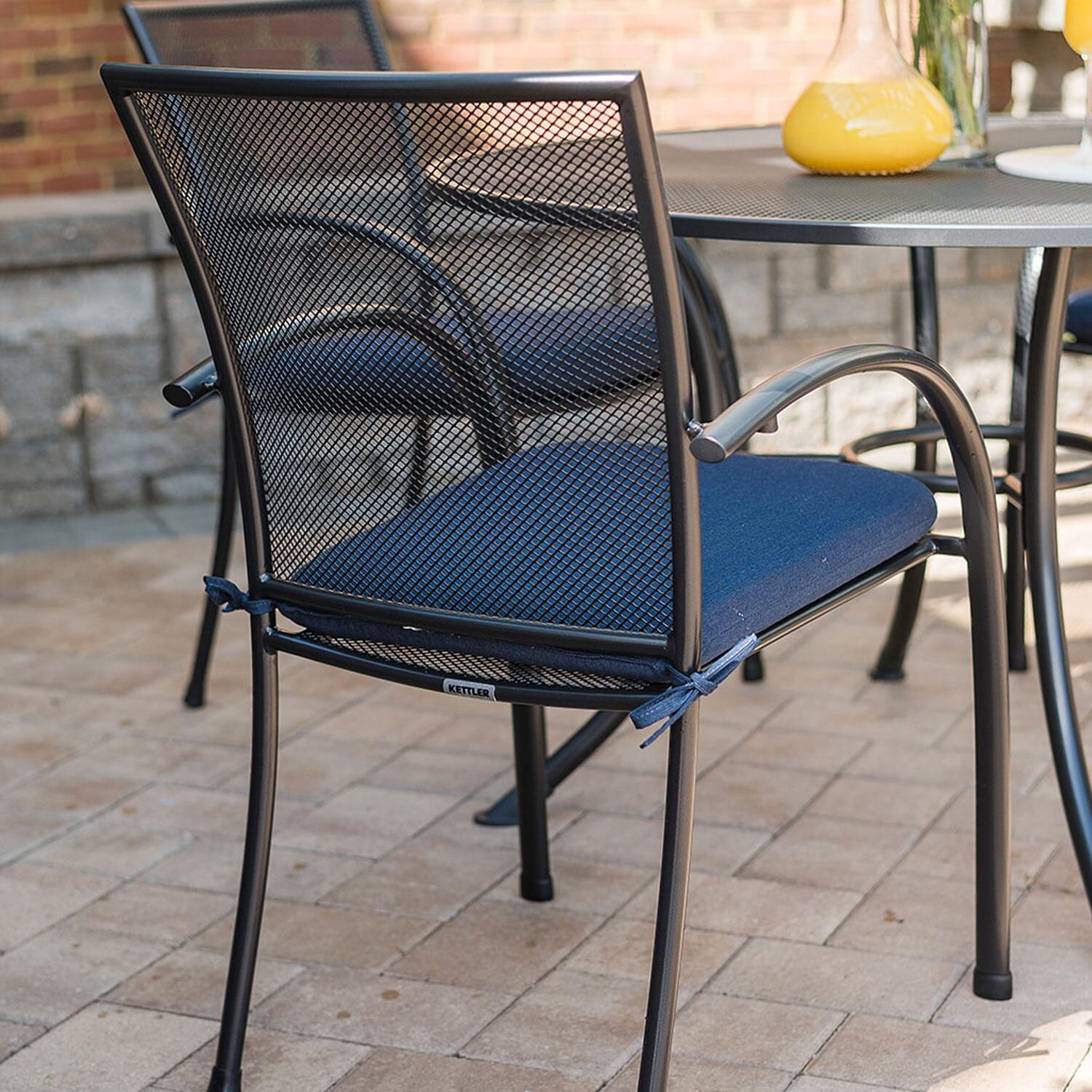 Pilano 6 Pc Steel Dining Arm Chair Set By KETTLER - Rear View - Detail thumbnail