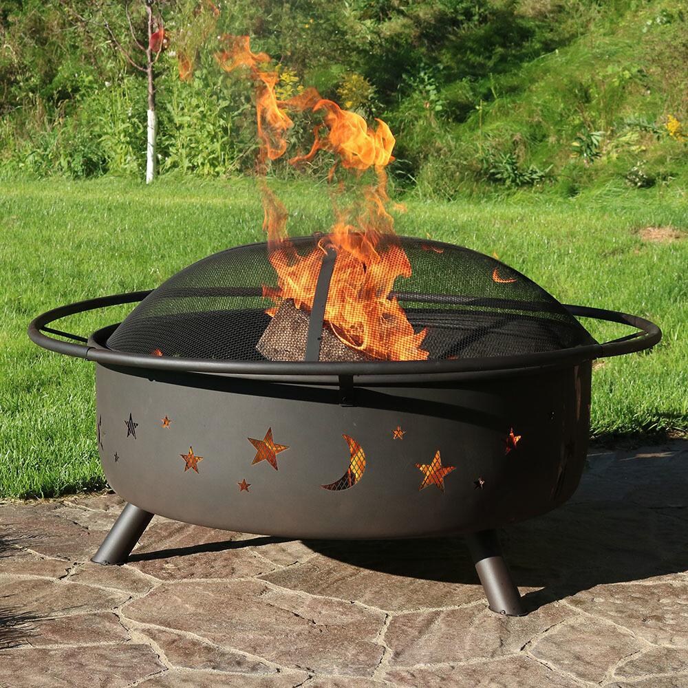 Ultimate Patio 42-Inch Steel Cosmic Wood Burning Fire Pit thumbnail
