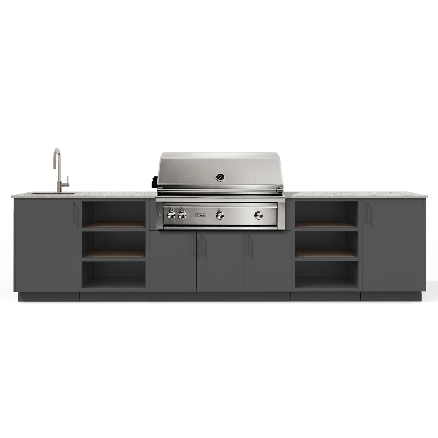 Urban Bonfire B-Twilight-42-Lynx-Keon-Anthracite Twilight 42 Outdoor Kitchen w/ Lynx Propane Grill, Keon Countertop & Anthracite Finish thumbnail