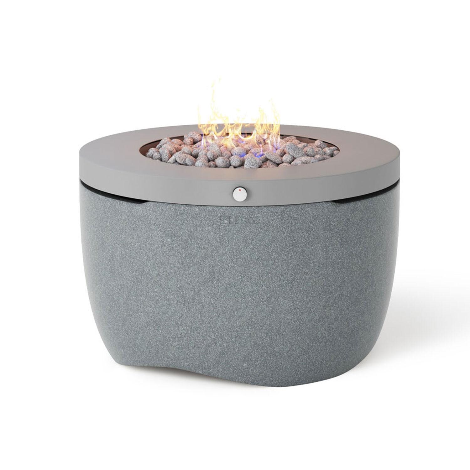 Halo LL-FL-FP-PR-RD40-TWL 40-in Round Powder Coated Steel Propane Fire Pit in Twilight by Ledge Lounger - Display - White Background thumbnail