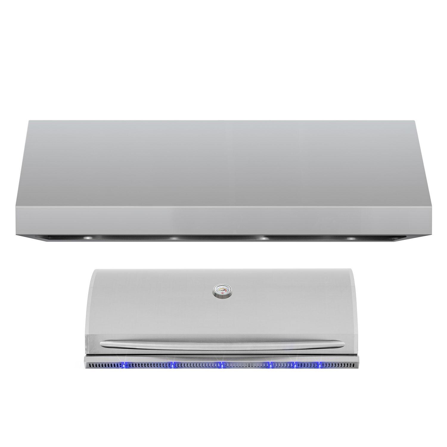 Summerset VH60-2-WDF 10-in Wye Duct Fitting for 60-in Vent Hood - w/ Grill - White Background thumbnail