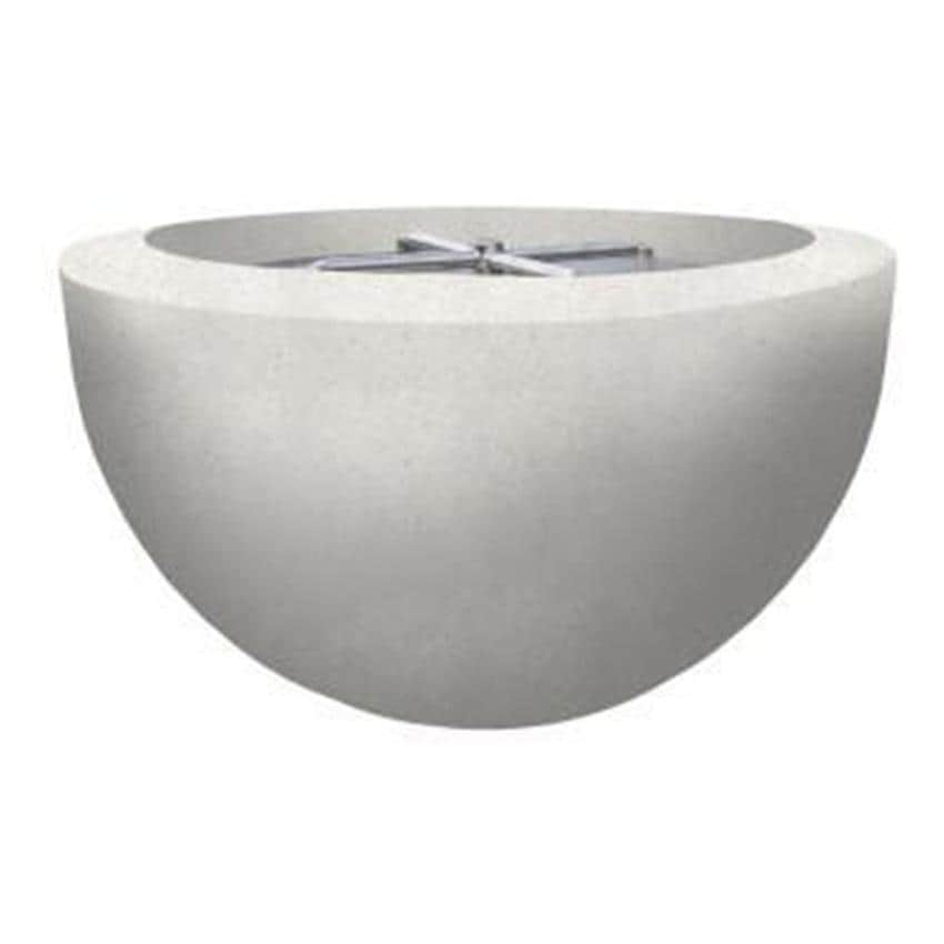 Moderno 3 30-in Round GFRC Propane Fire Bowl in Ultra White by Prism Hardscapes
