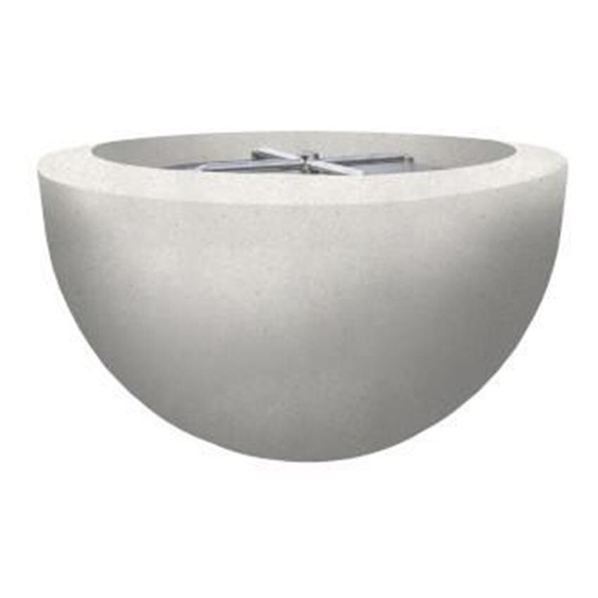 Moderno 3 30-in Round GFRC Propane Fire Bowl in Ultra White by Prism Hardscapes