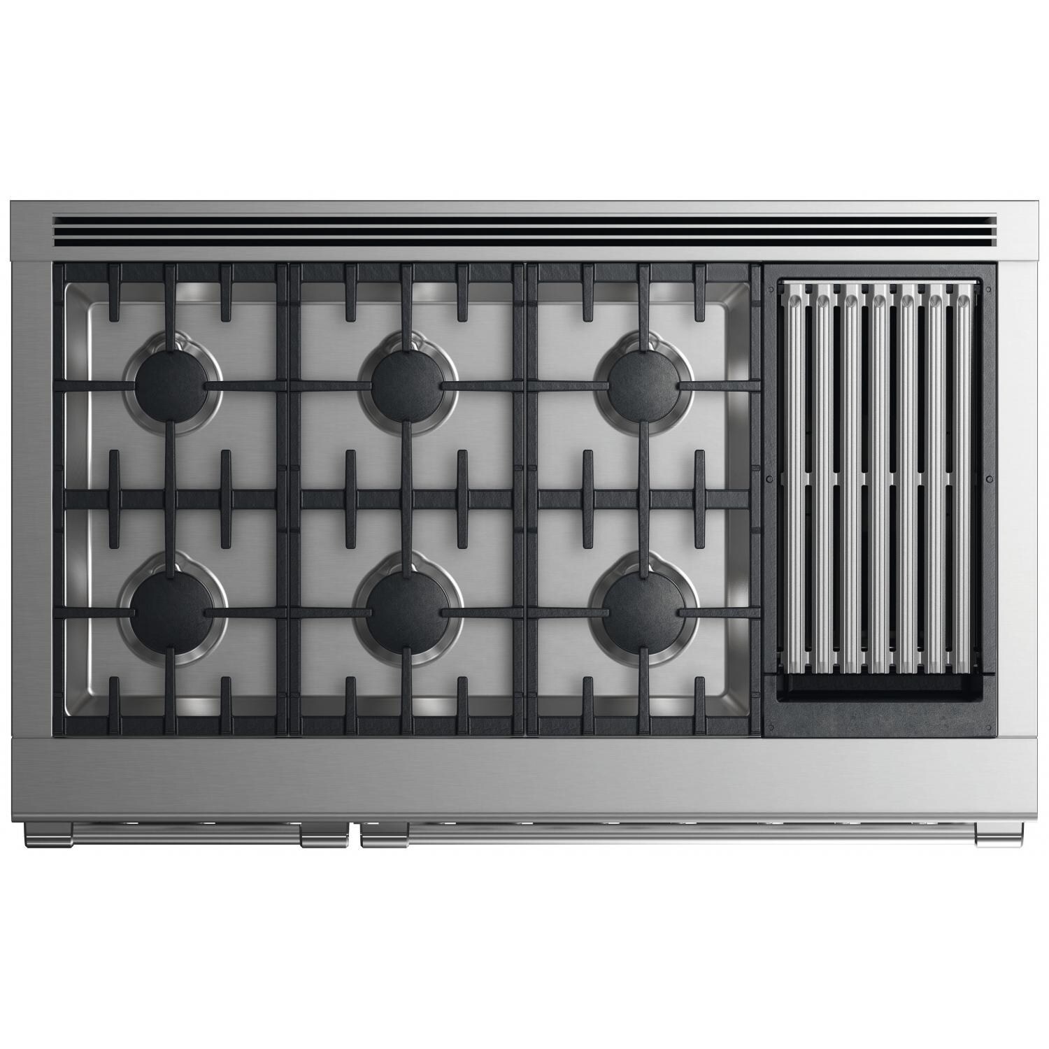 Fisher Paykel Professional 48-Inch 6-Burner Dual-Fuel Gas Range With Grill - Top View thumbnail