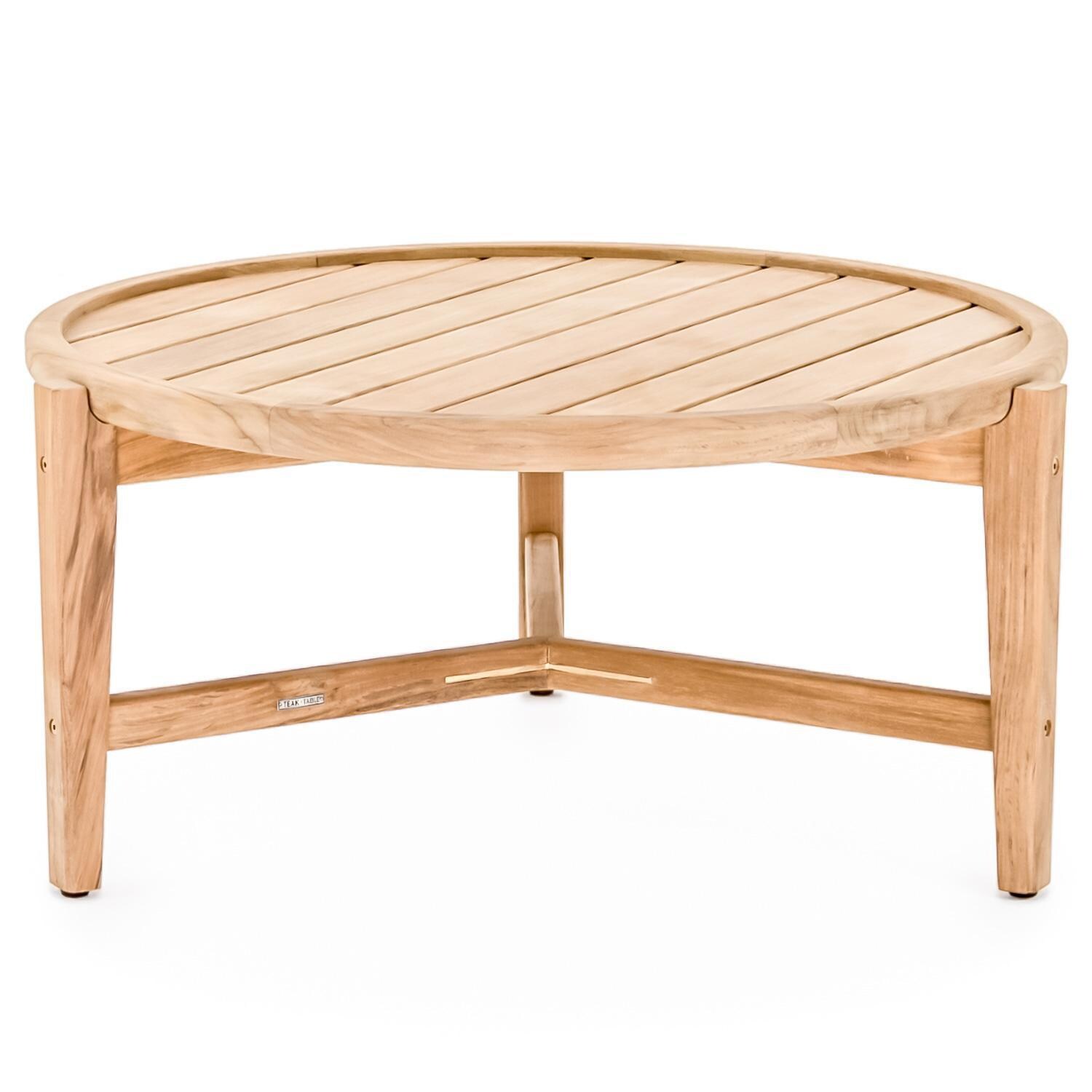 Teak + Table Atlantic Teak Patio Coffee Table - White Background thumbnail