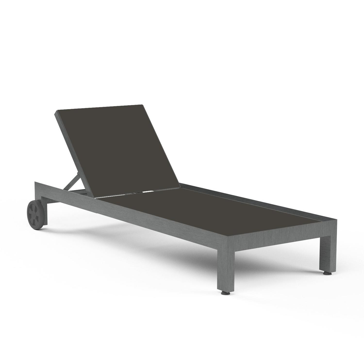 Redondo Aluminum Chaise Lounge in Slate/Alligator Alley by Sunset West