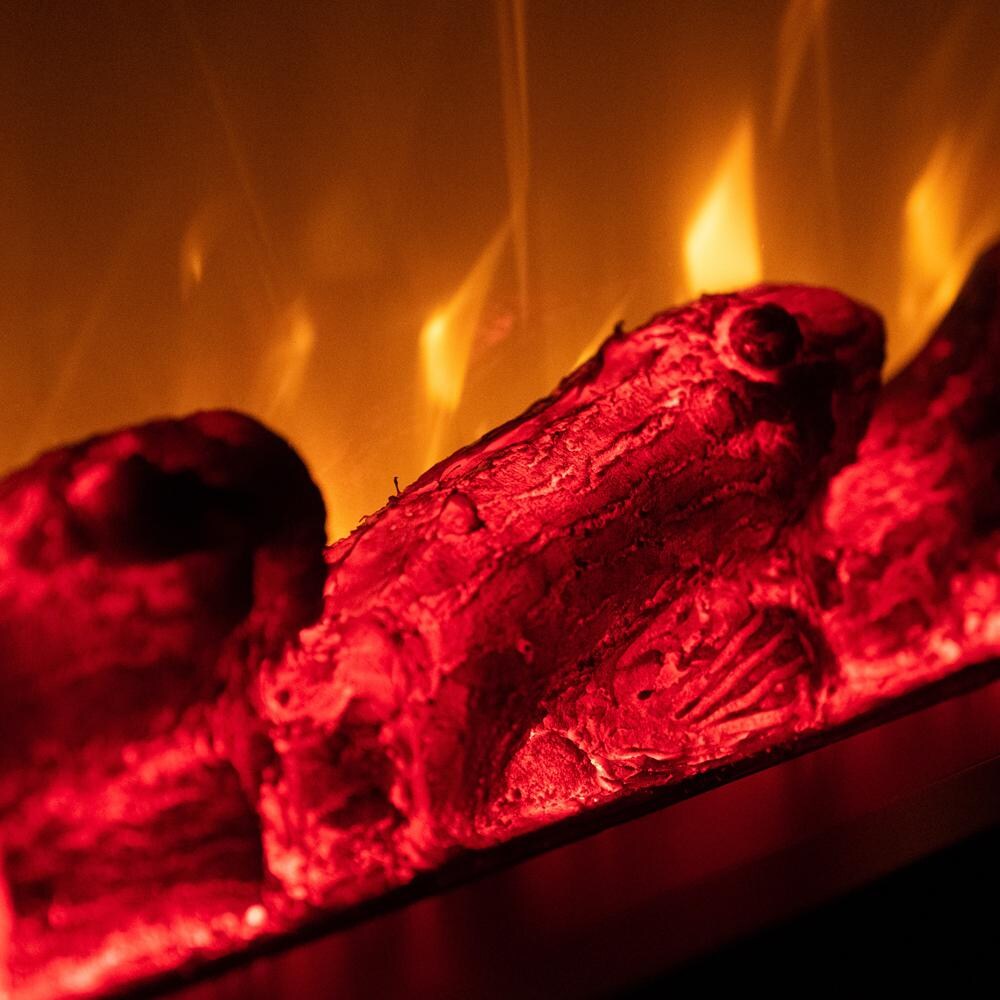 Firenado 50-Inch Built-In Electric Fireplace - FN-50-BIF - Super Close Log Display thumbnail