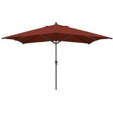 California Umbrella 8 X 11 Ft. Rectangular Aluminum Patio Umbrella W/ Crank Lift & Aluminum Ribs - Bronze Frame / Sunbrella Canvas Henna Canopy image
