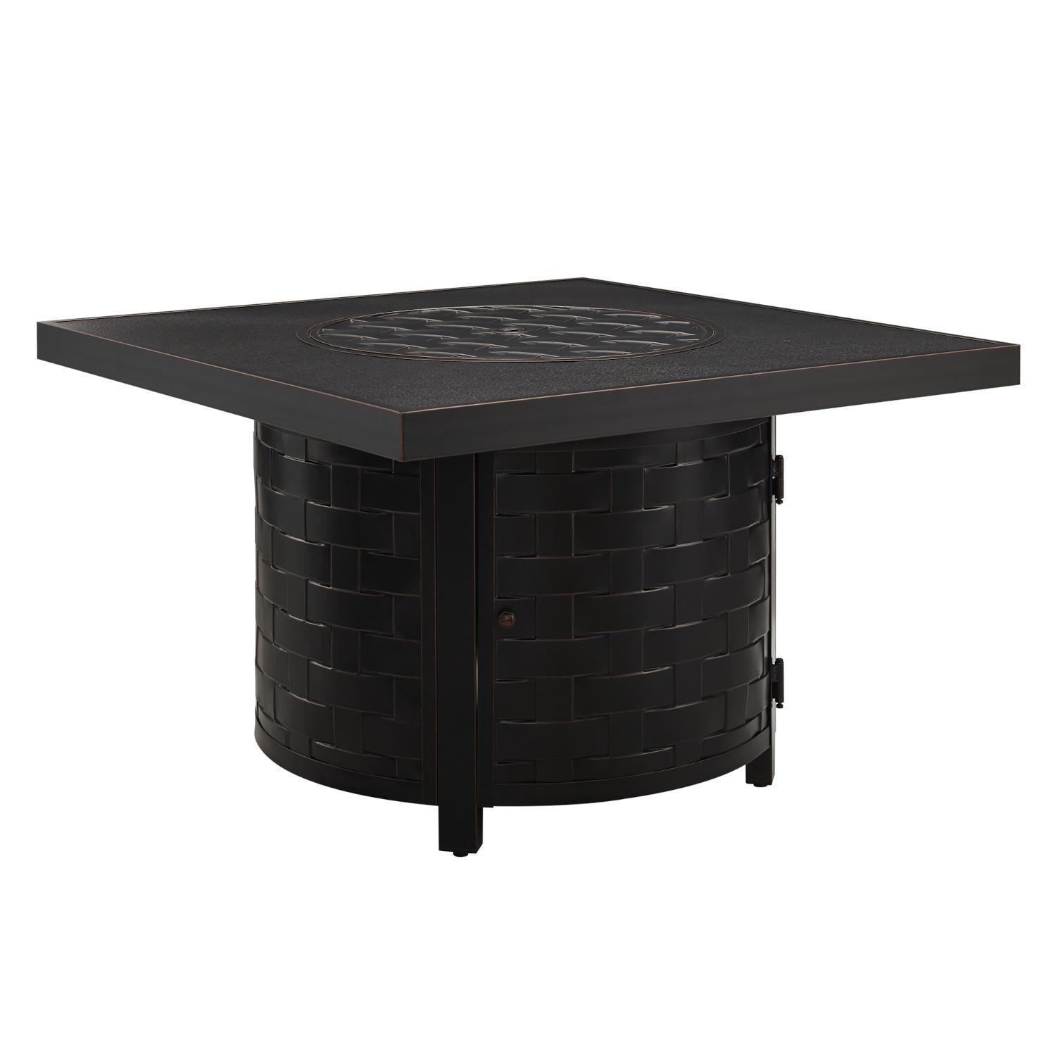 Ultimate Patio 63225 Magnolia Way 42-Inch Square Aluminum Propane Gas Fire Pit - Full View thumbnail