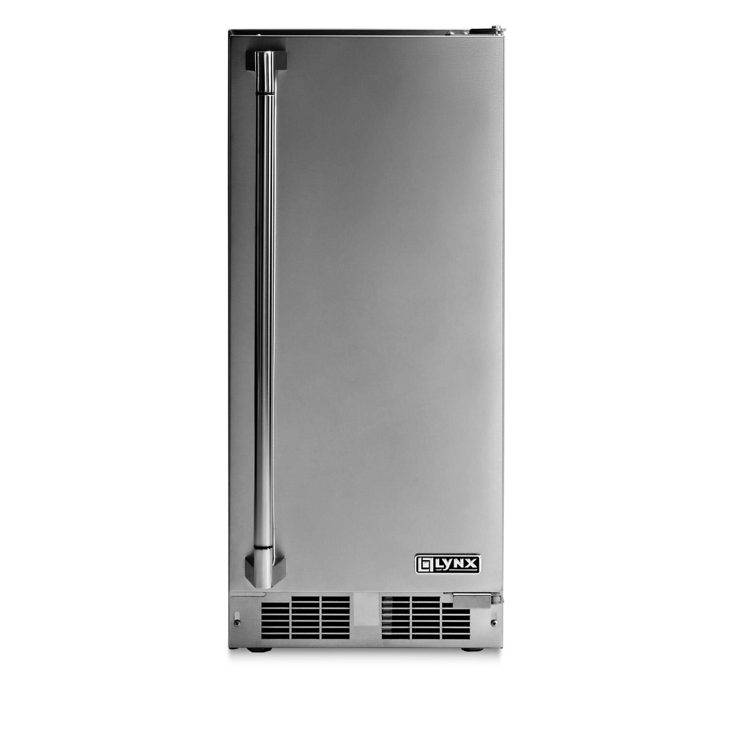 Lynx LN15ICE 20 Lb. 15-in Outdoor Rated Clear Ice Maker w/ Lock - Right Hinge - White Background thumbnail