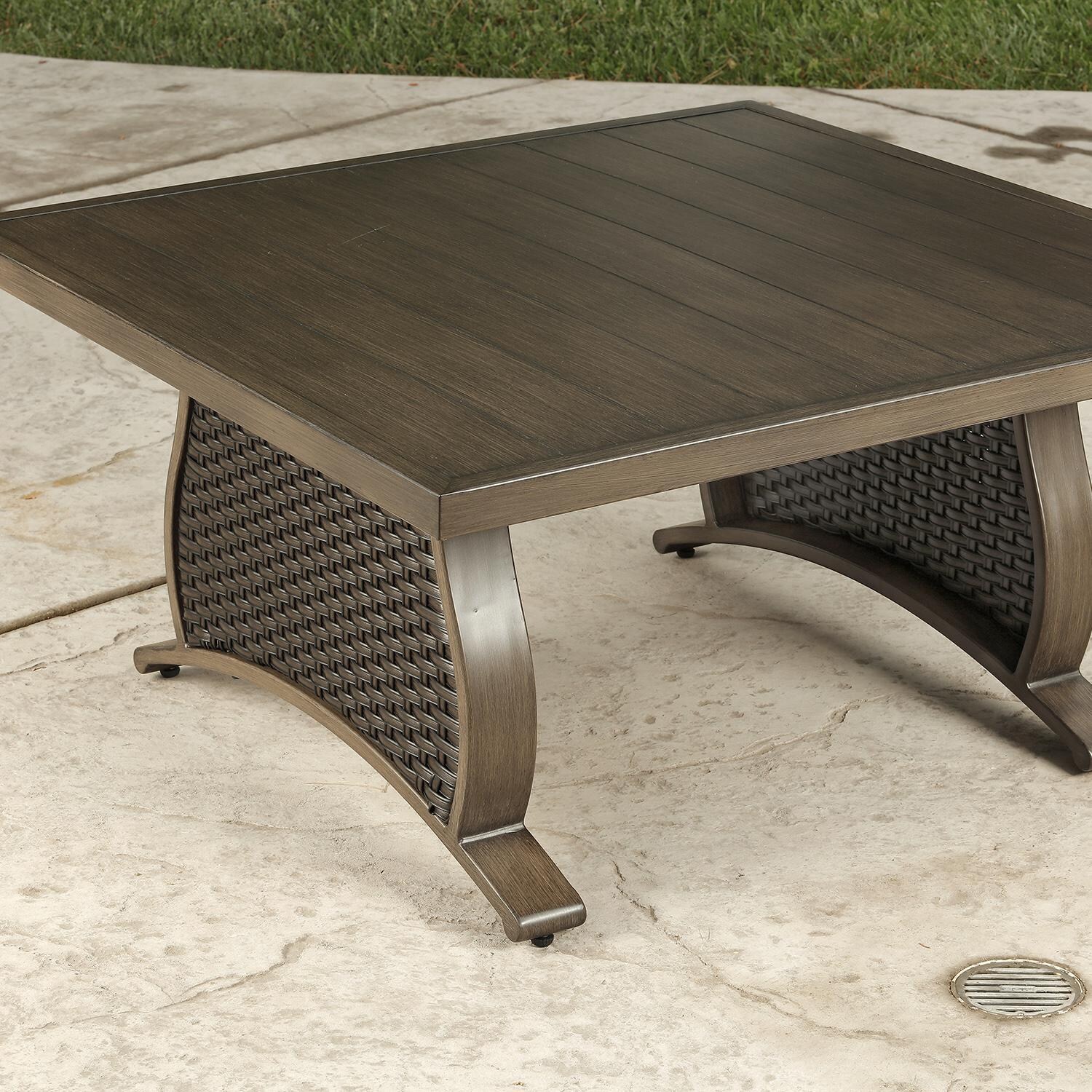 Lakeview Outdoor Designs Dalzeel 4 Piece Wicker & Aluminum Patio Sectional Set - Patio Chat Table thumbnail