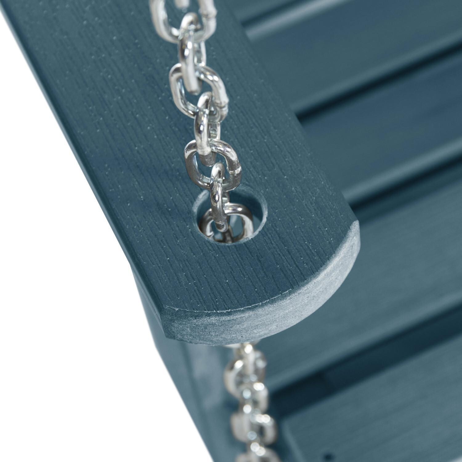 Lakeview Elm Pointe 5-Foot Porch Swing - Nantucket Blue - Close-Up thumbnail