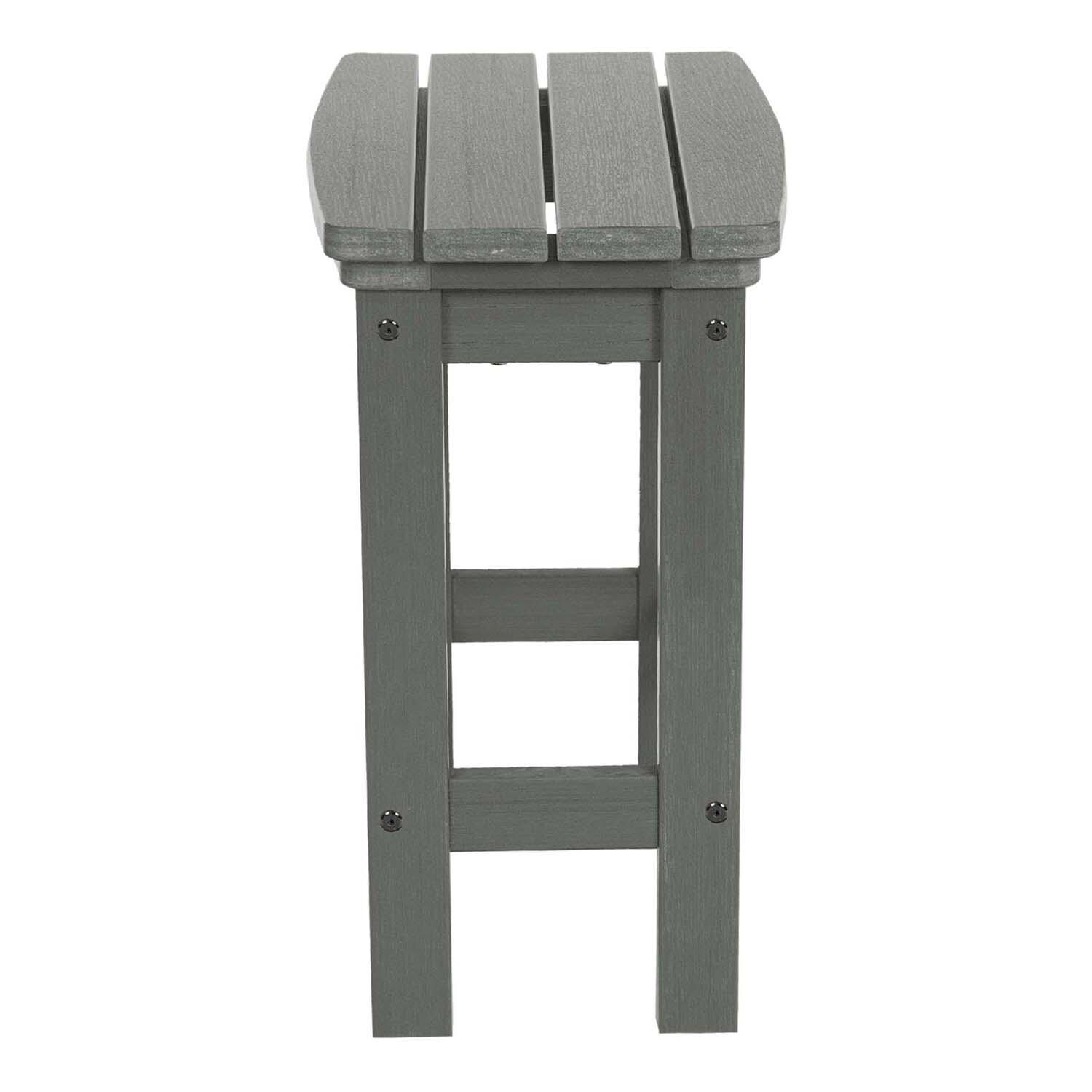 Hart Lane Polyresin Bar Stool Counter Height in Coastal Teak By Lakeview Outdoor Designs - Side - White Background thumbnail