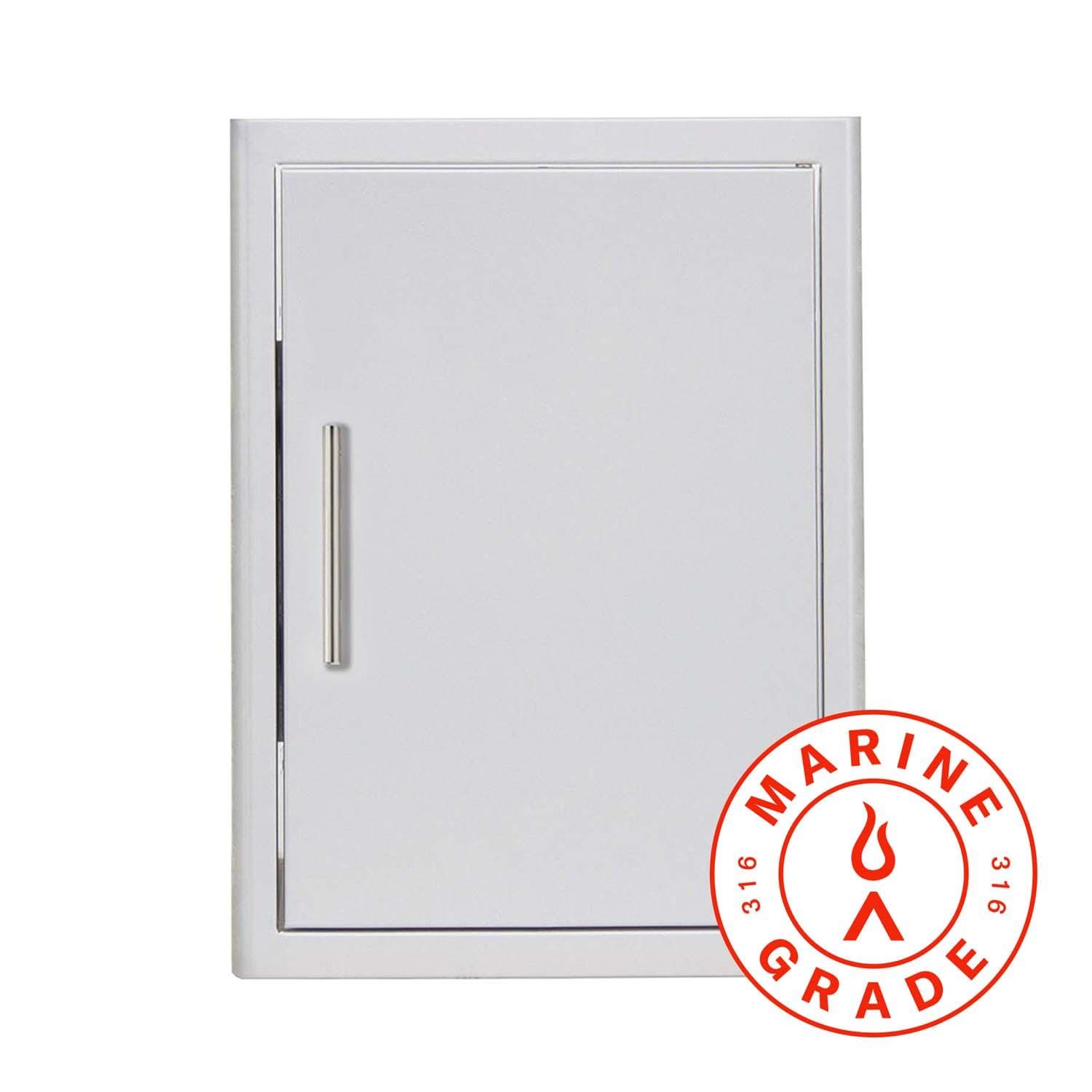 Blaze Marine Grade Stainless Steel 21-in Single Access Door - Vertical - BLZ-SINGLE-2417-R-SC-MG