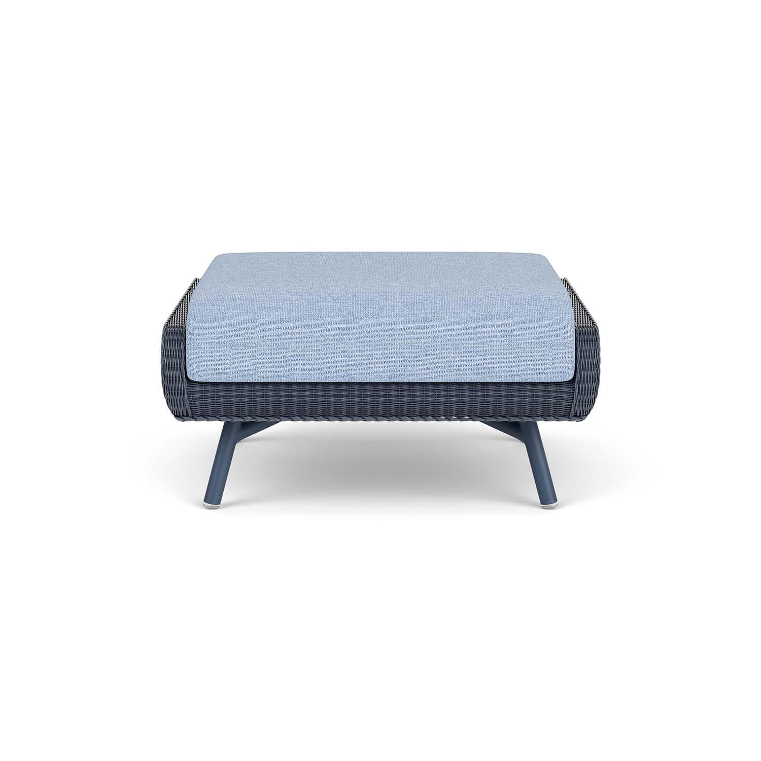 Essence Lloyd Loom Ottoman in Denim Blue/Demo Skyway by Lloyd Flanders
