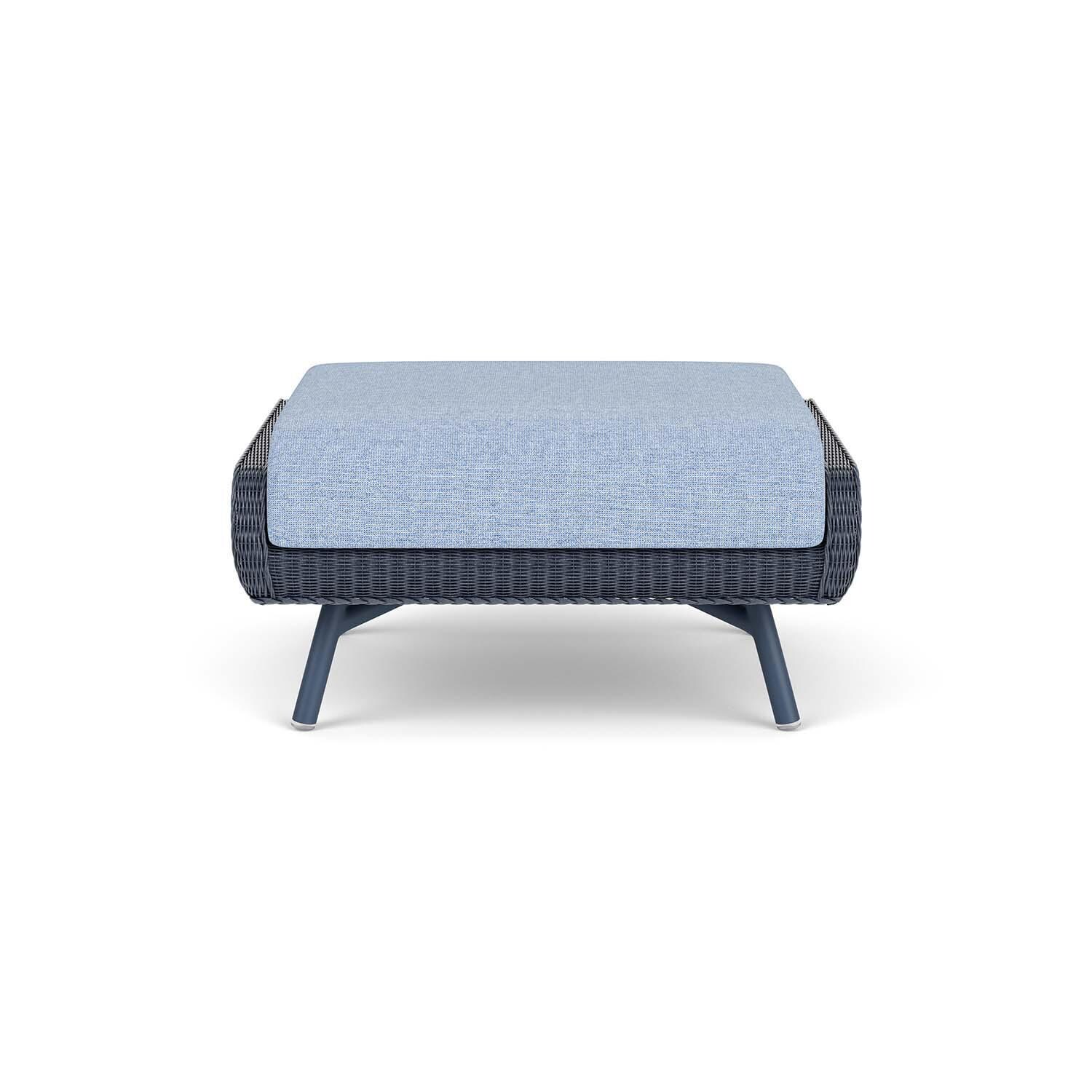 Essence Lloyd Loom Ottoman in Denim Blue/Demo Skyway by Lloyd Flanders