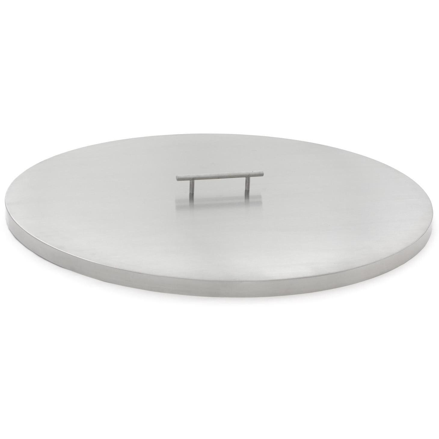 BBQGuys Signature 28-Inch Stainless Steel Burner Lid - Fits 25-Inch Round Drop-In Fire Pit Pan or 24-Inch Round Flat Fire Pit Pan