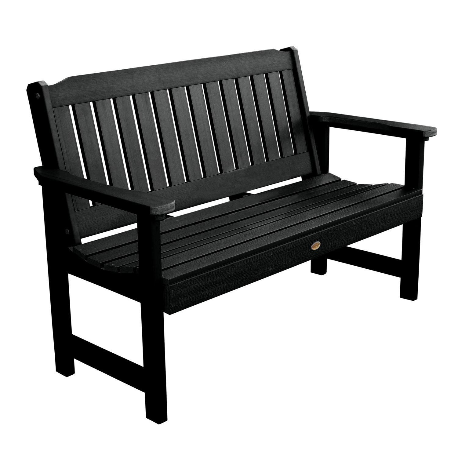 Lakeview Hart Lane Garden Bench - 5ft - Black - White Background thumbnail