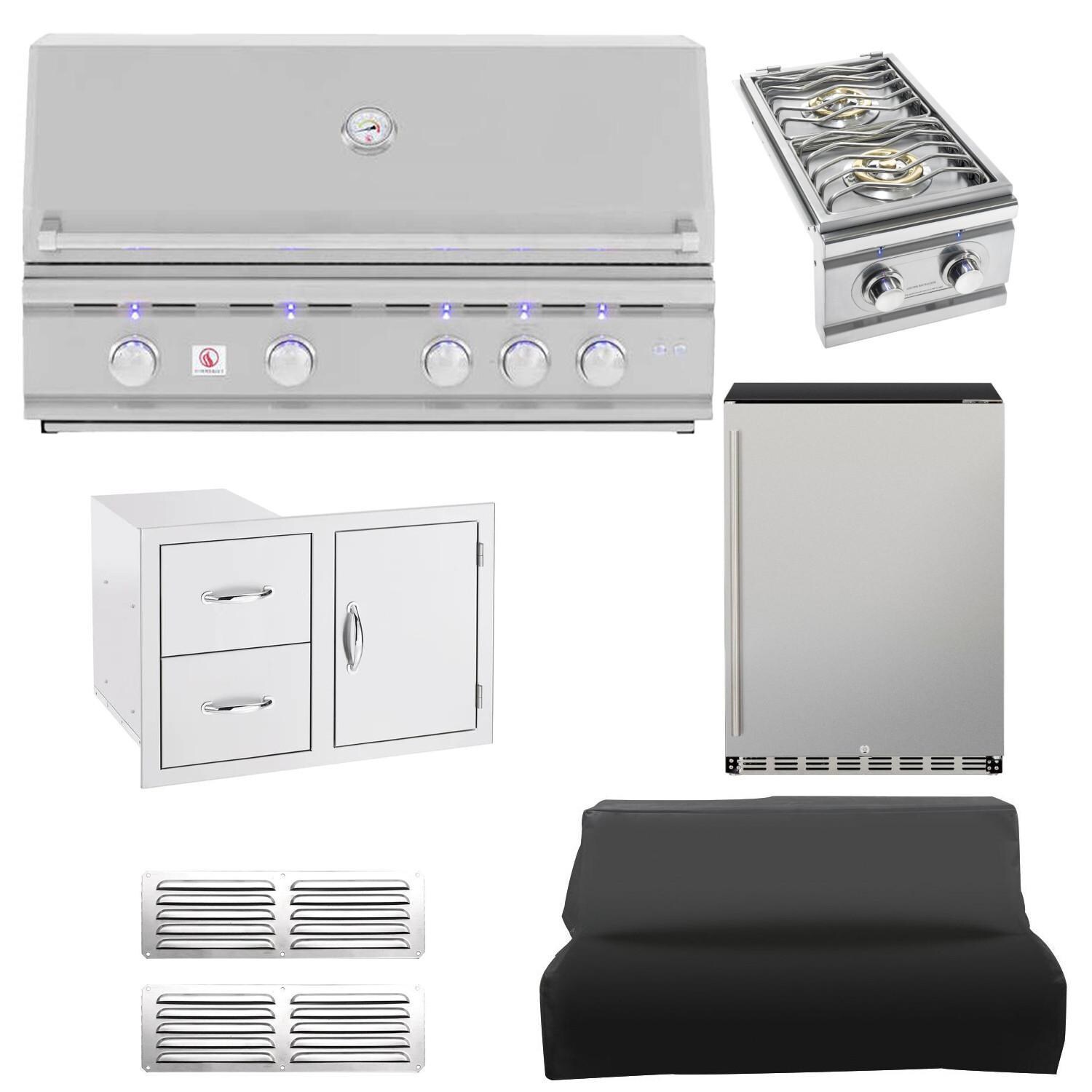 Summerset TRL 7-Piece 38-Inch Natural Gas Outdoor Kitchen Package - TRL38-NG-7PC-PROMO