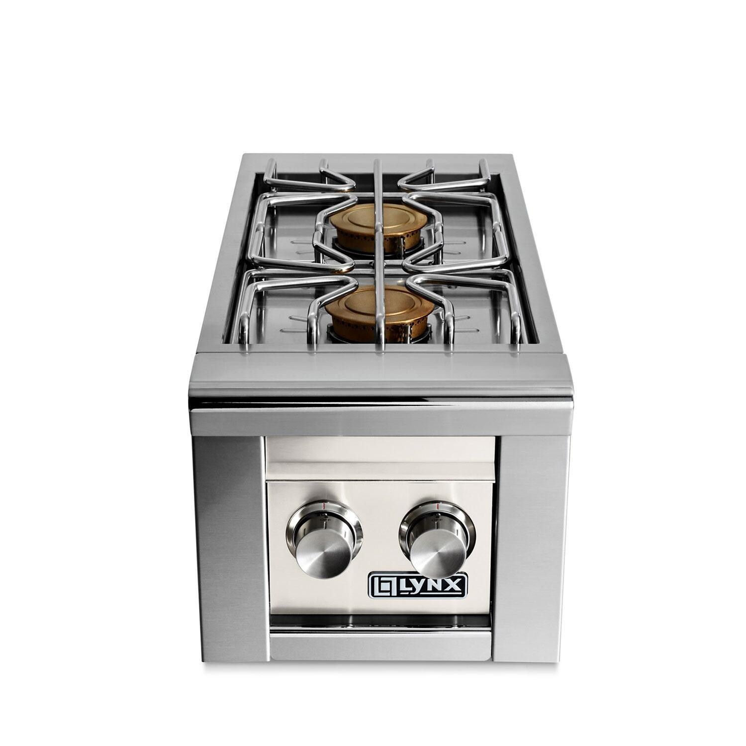 Lynx Professional Built-In Natural Gas Double Side Burner in Glacier - LSB2-2-GLNG