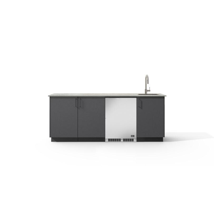 Urban Bonfire B-Lagoon-DCS-Keon-Anthracite Lagoon Outdoor Kitchen w/ DCS 24-Inch 5.3 Cu. Ft Refrigerator, Keon Countertops & Anthracite Finish thumbnail