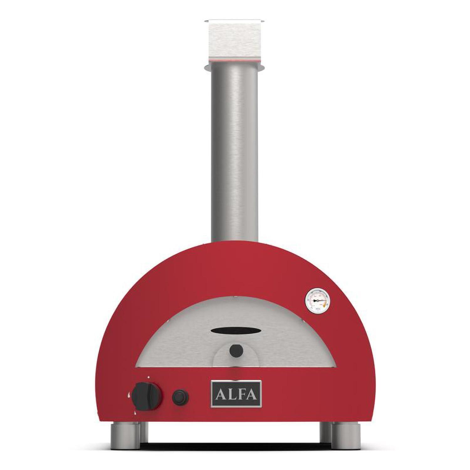 Alfa Moderno FXMD-PT-GROA-U Portable Pizza Oven Antique Red - Front View - White Background thumbnail