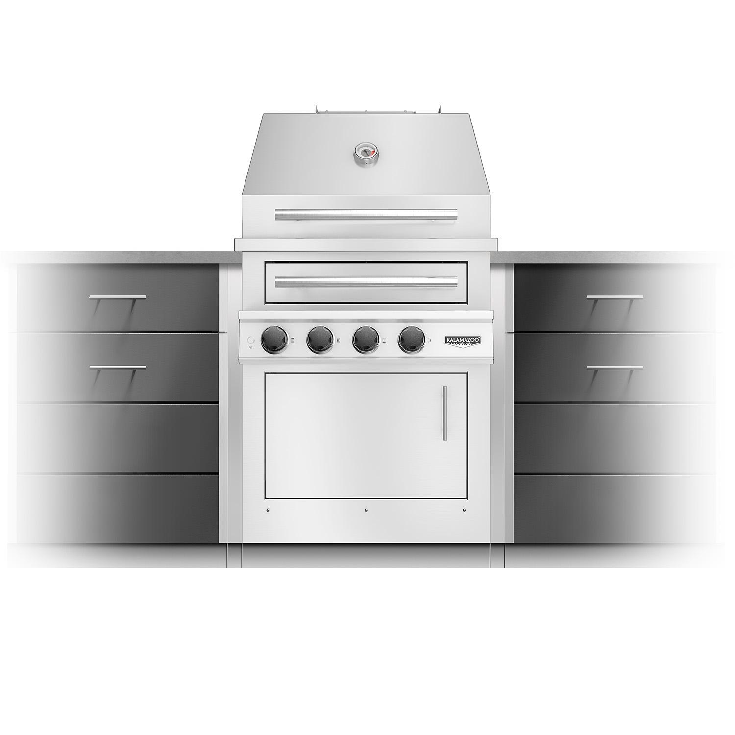 Kalamazoo K500HB Built-In Hybrid Fire Grill - Bulk Propane - White Background thumbnail